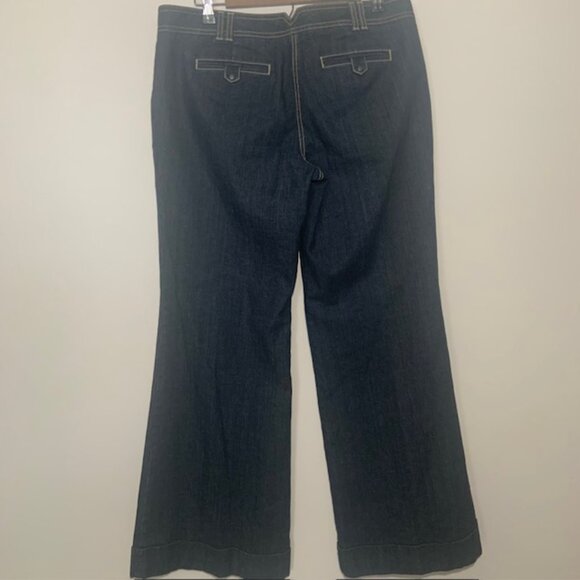 NWOT Loft Women Curvy Boot Cut Dark Wash Jeans - Size 12 - Picture 6 of 8